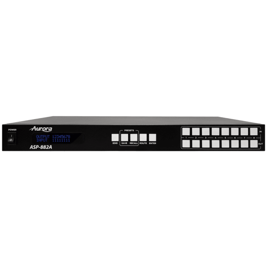 Aurora Multimedia ASP-882A 8x8 HDMI 2.0A Matrix 4K60Hz UHD