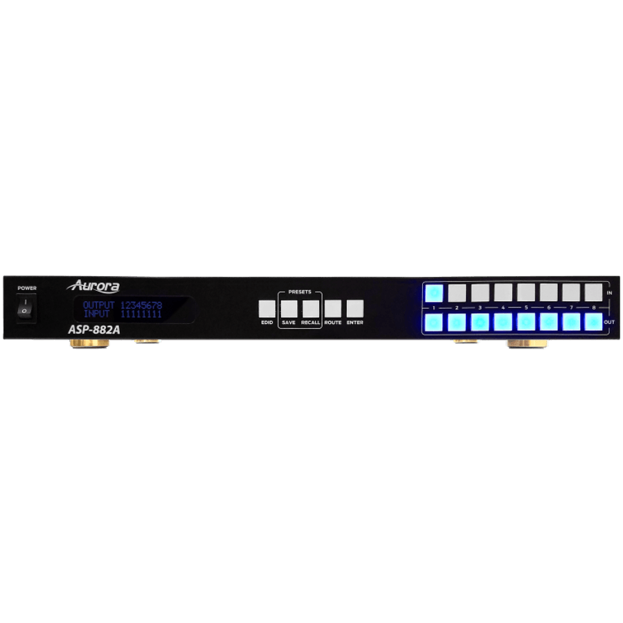 Aurora Multimedia ASP-882A 8x8 HDMI 2.0A Matrix 4K60Hz UHD