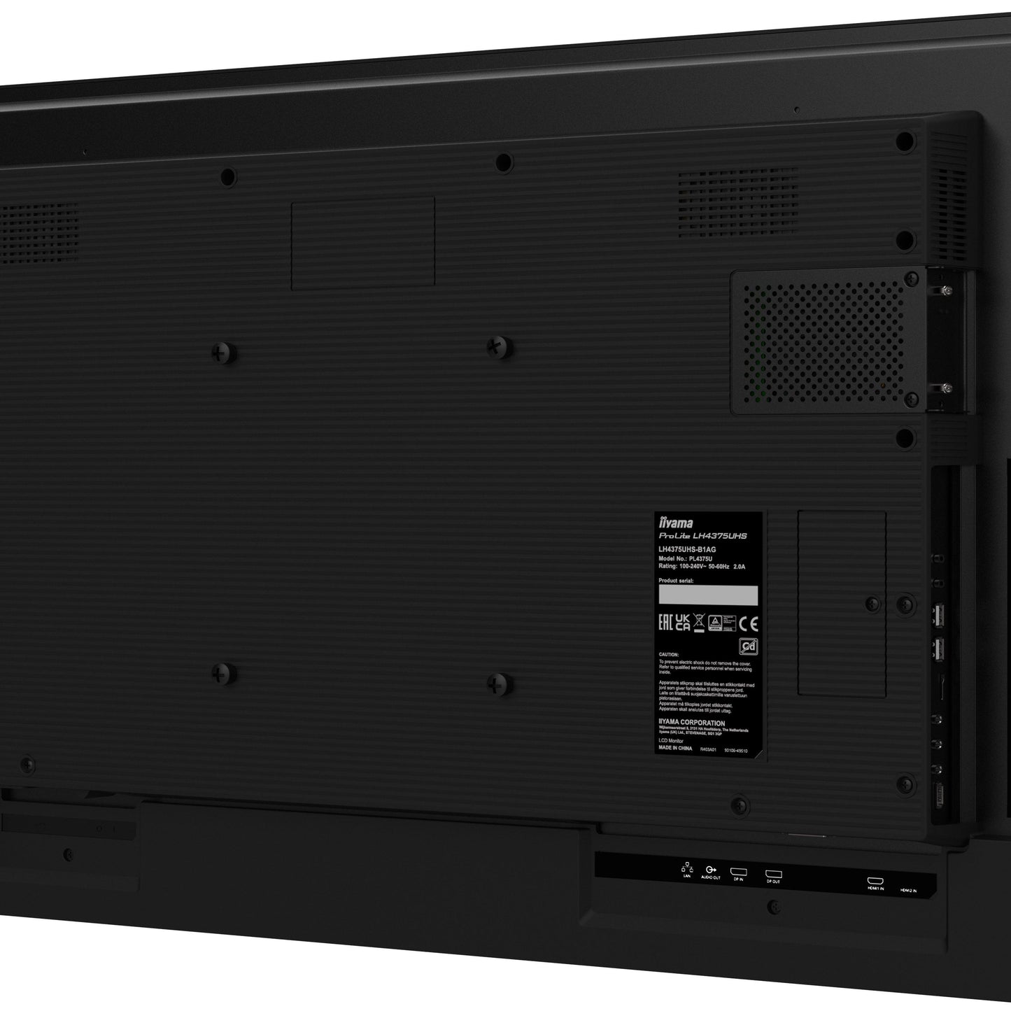 iiyama LH5565UHSB-B1 Signage Display Kiosk design 138.7 cm (54.6") LED Wi-Fi 800 cd/m² 4K Ultra HD Black Built-in processor Android 11 24/7