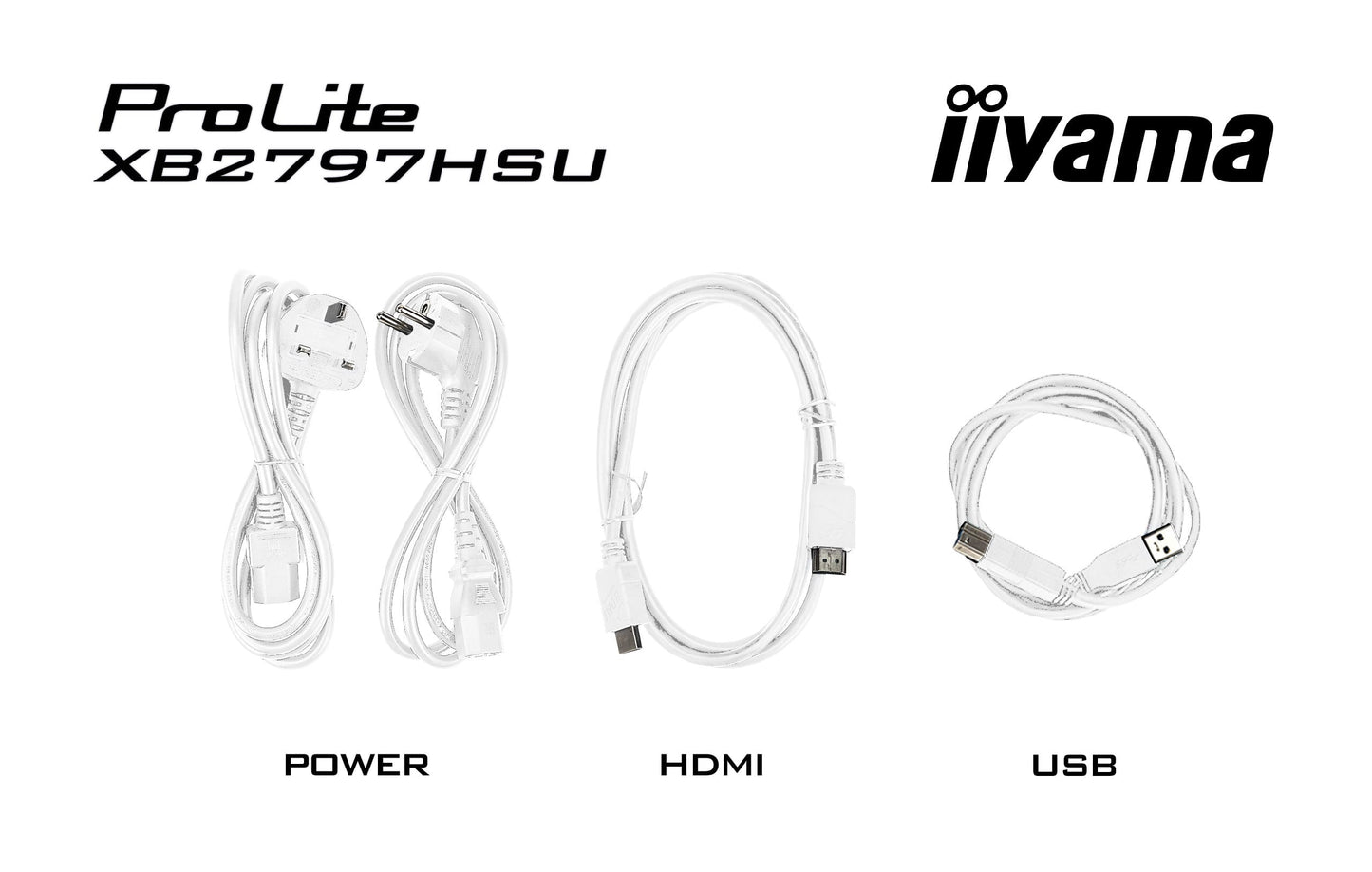 iiyama ProLite XB2797HSU-W1 computer monitor 68.6 cm (27") 1920 x 1080 pixels Full HD LED White
