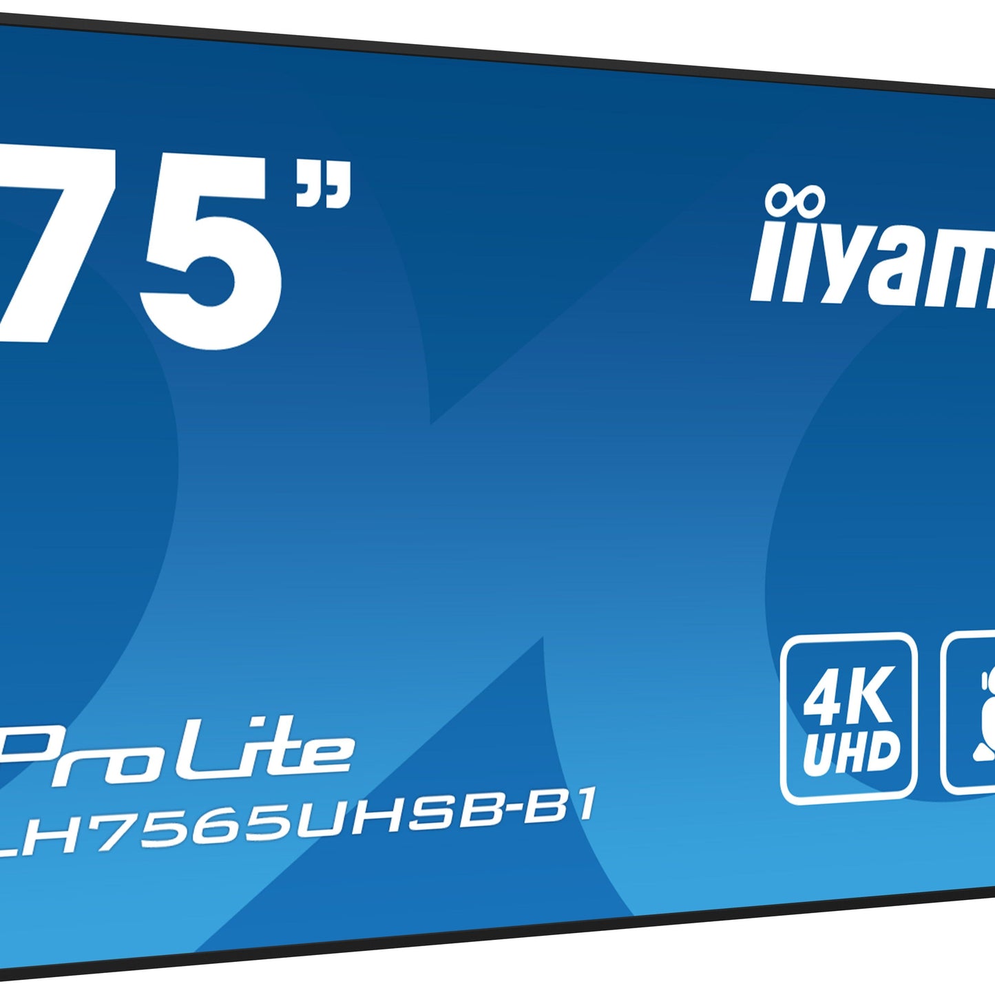 iiyama LH7565UHSB-B1 Signage Display Kiosk design 189.2 cm (74.5") LED Wi-Fi 800 cd/m² 4K Ultra HD Black Built-in processor Android 11 24/7