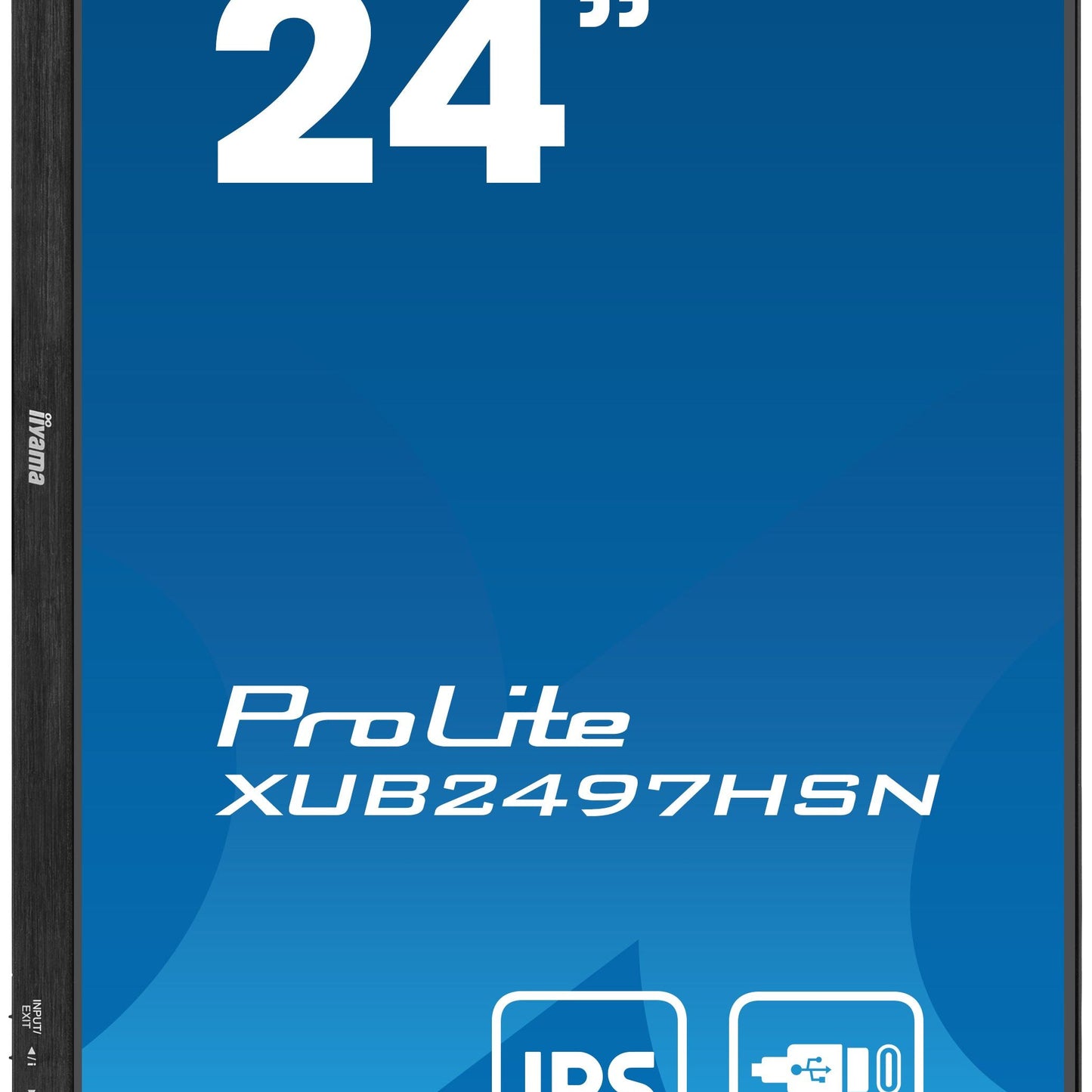 iiyama ProLite XUB2497HSN-B1 24" LED Full HD Display with USB-C & RJ45 (LAN) in Black