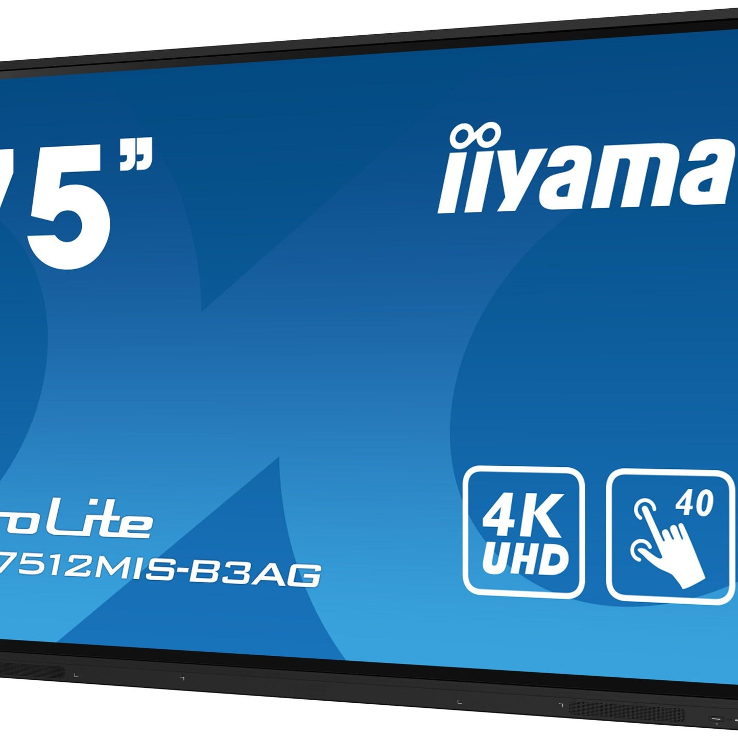 iiyama TE7512MIS-B3AG Signage Display Kiosk design 190.5 cm (75") LCD Wi-Fi 400 cd/m² 4K Ultra HD Black Touchscreen Built-in processor Android 11 24/7