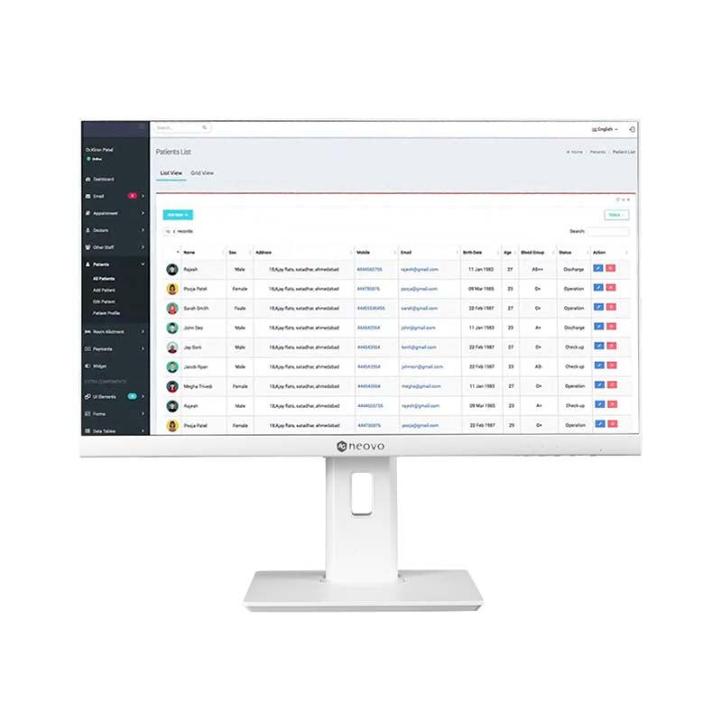AG Neovo ME-2701 27" Full HD Medical Clinical Review Monitor in White