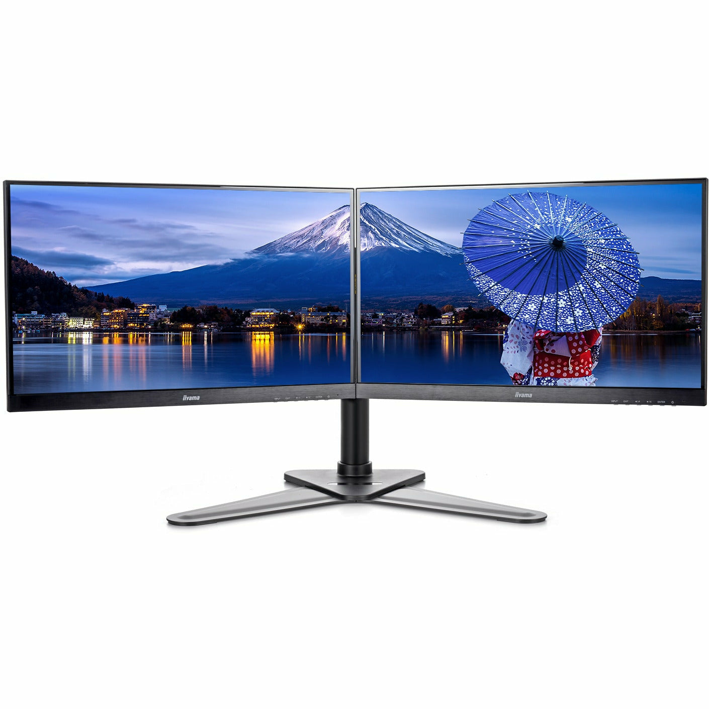 iiyama ProLite DS1002D-B1 Dual Screen Desk Top Stand