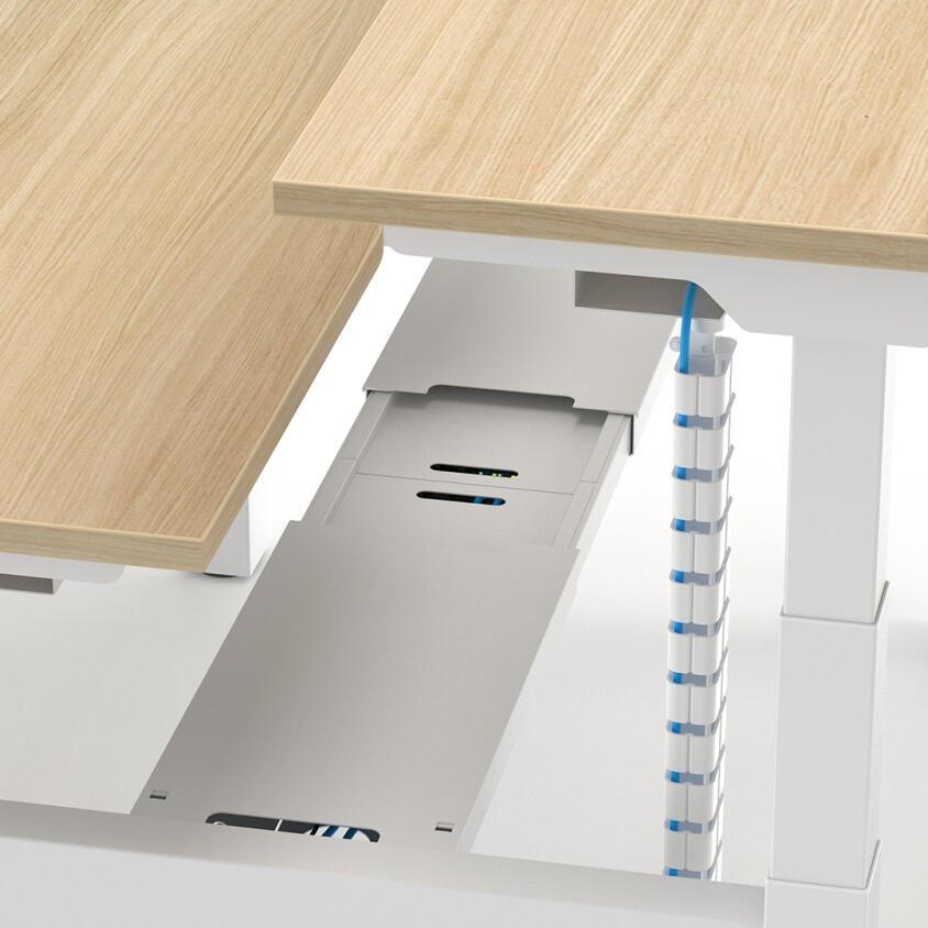 Formetiq B/H2B28S Alto 2 Back-To-Back Height Adjustable Desk with Scoop - (w) 1200 x (d) 800mm