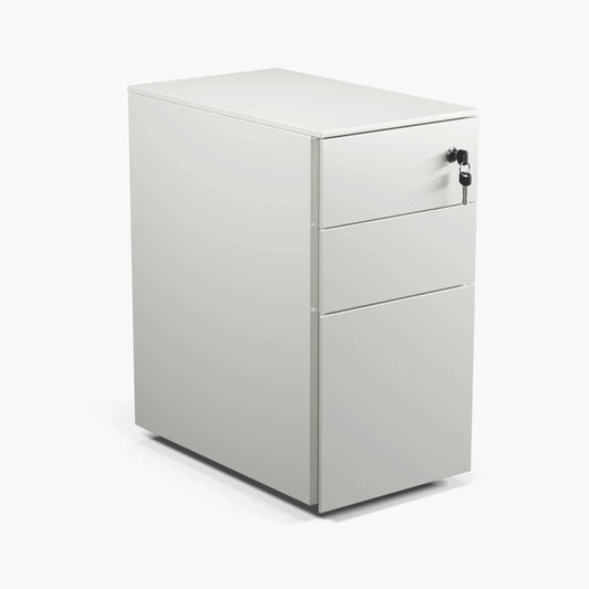 Formetiq PMS3521 Cube Narrow Steel Pedestal 2 Personal Drawers 1 File Drawer