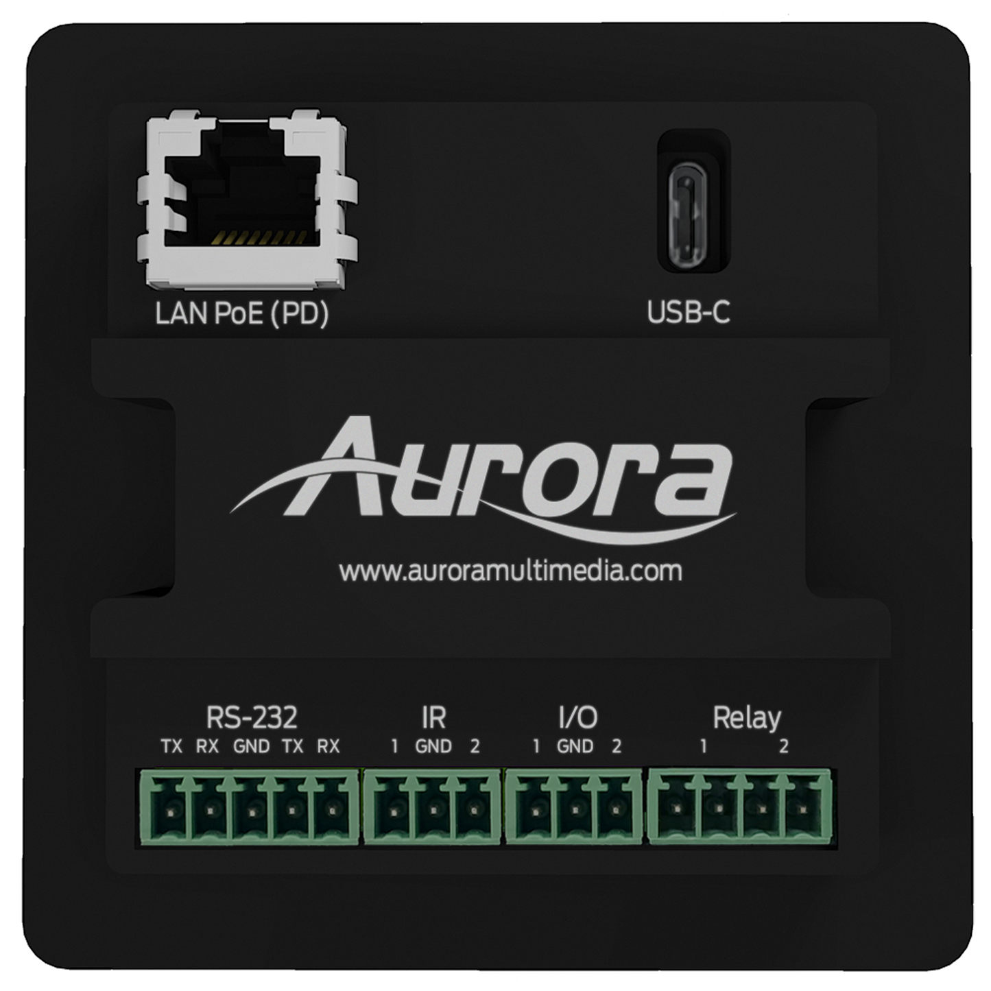 Aurora Multimedia RXT-4WM-B 4" 1:1 Aspect Ratio in-Wall ReAX Touch Panel Control System Ports