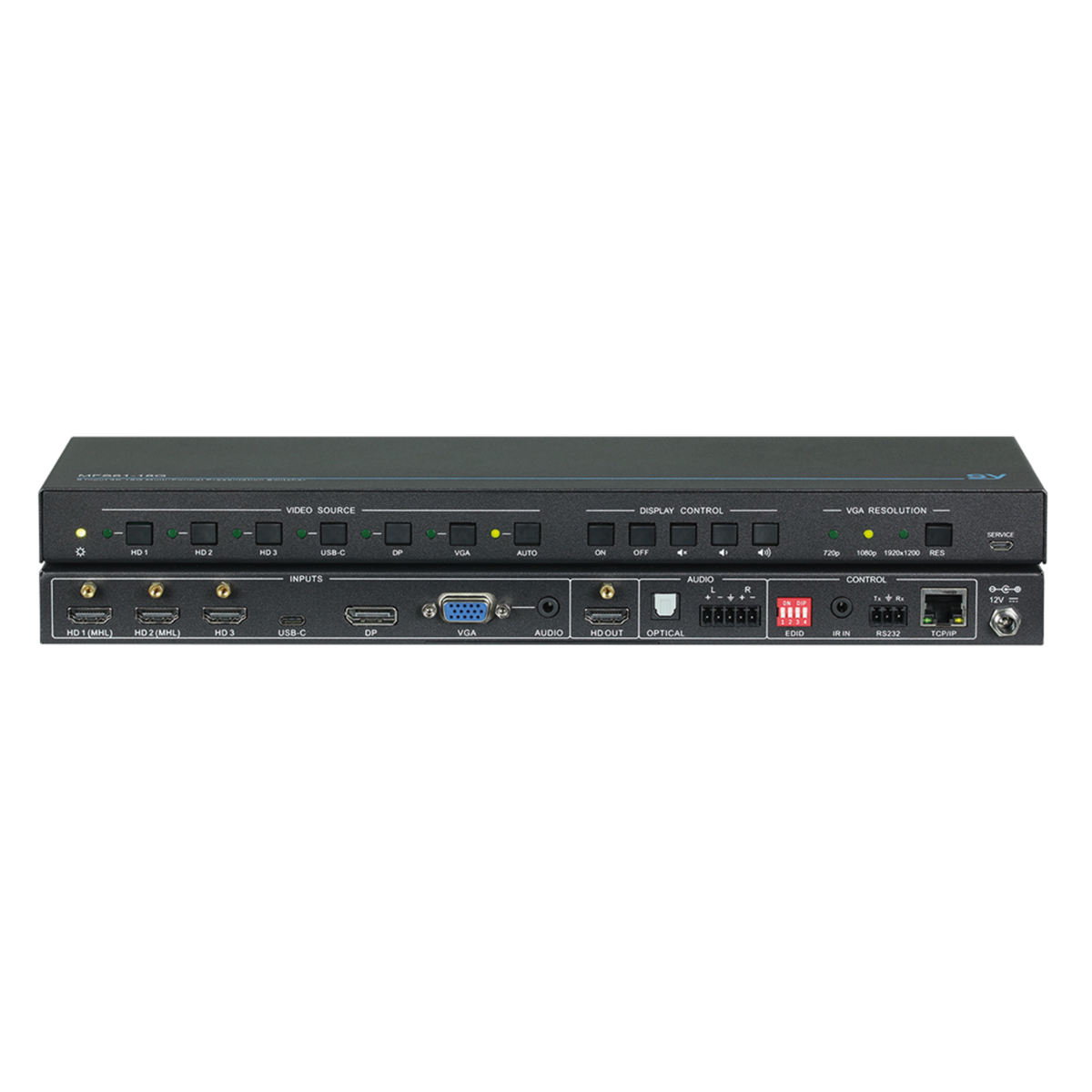 SY 4× Input Multi-Zone Presentation / Matrix Switcher (VGA + DP + HDMI)