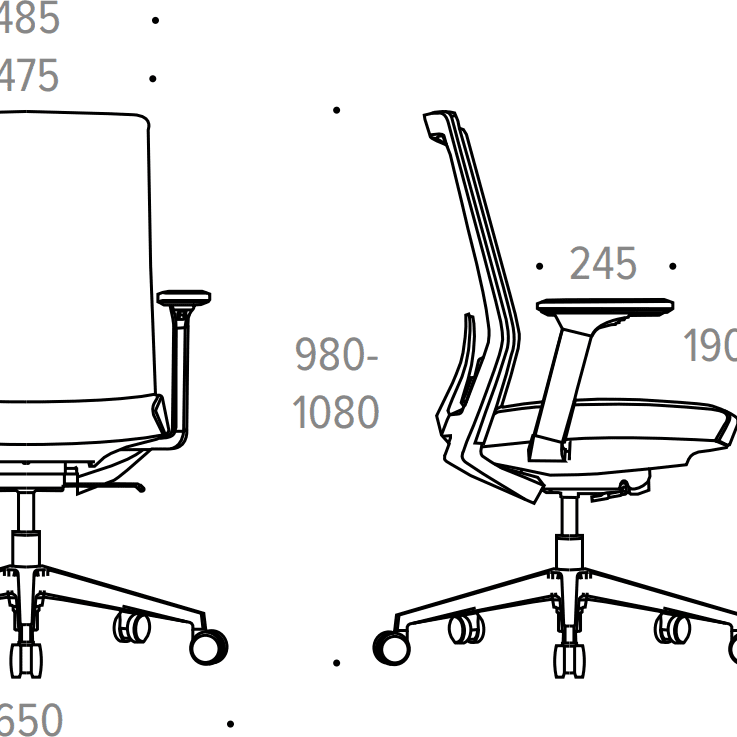 Formetiq B/TV4AS/BB-G0 Veneto Mesh Back Task Chair with 3D Adjustable Padded Arms