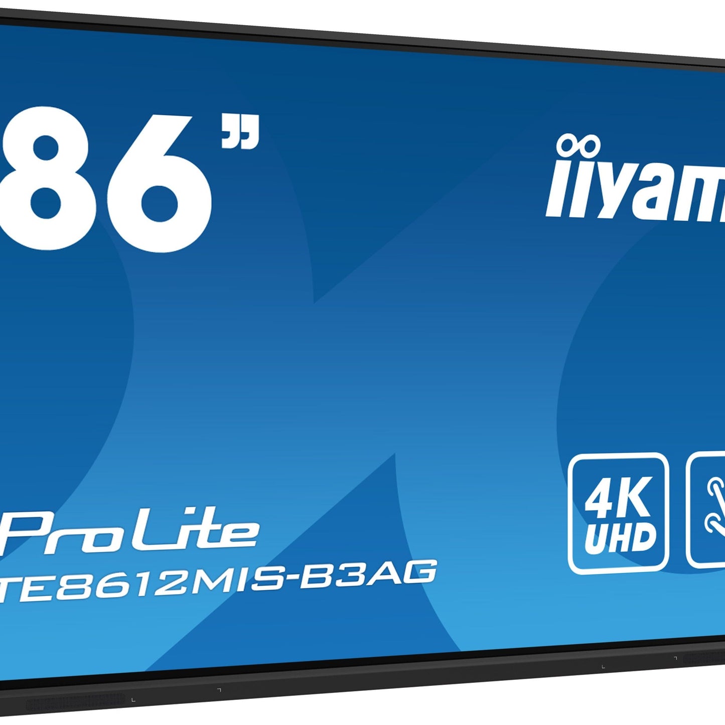 iiyama TE8612MIS-B3AG Signage Display Kiosk design 2.18 m (86") LCD Wi-Fi 400 cd/m² 4K Ultra HD Black Touchscreen Built-in processor Android 11 24/7