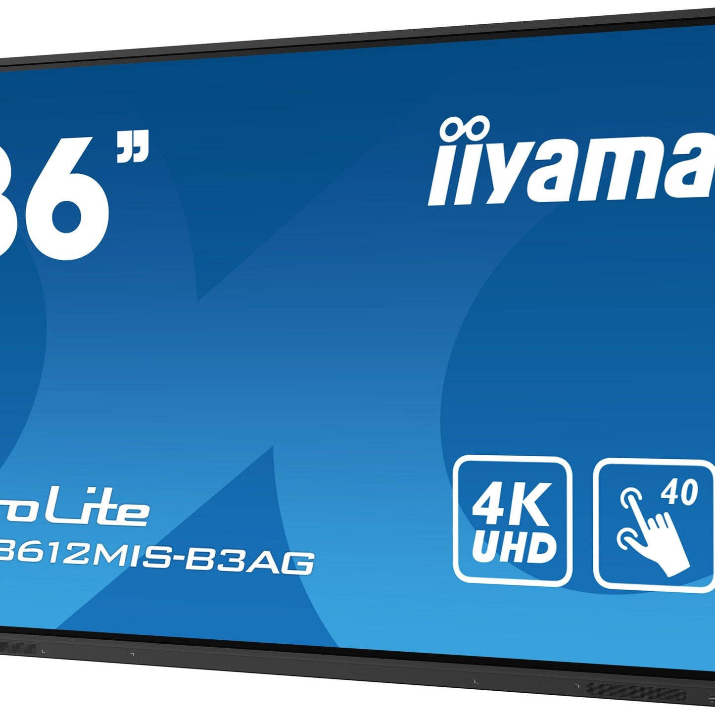 iiyama TE8612MIS-B3AG Signage Display Kiosk design 2.18 m (86") LCD Wi-Fi 400 cd/m² 4K Ultra HD Black Touchscreen Built-in processor Android 11 24/7
