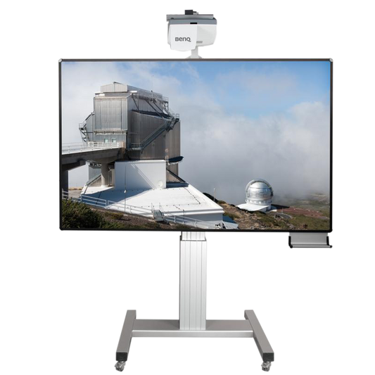 Conen Whiteboard Deluxe 130 Board For Different Pen-operated Projectors Mobile, Electric Height Adjustable, With Optional Sidewings