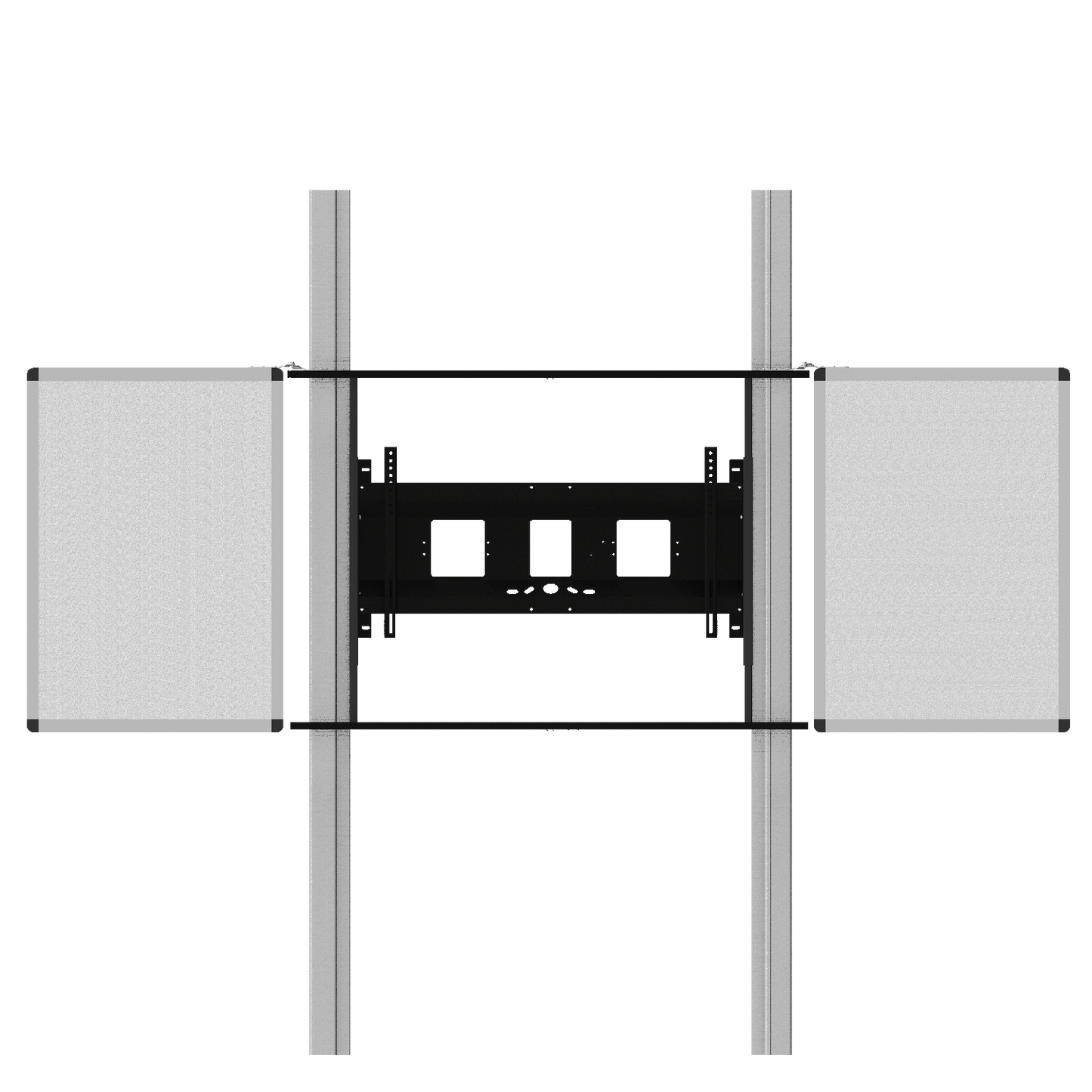 Conen PY1E-IFPD-W Wallmounted 2 Pylon System For Displays From 65-86" Electrical Height Adustable, 70 Cm Stroke