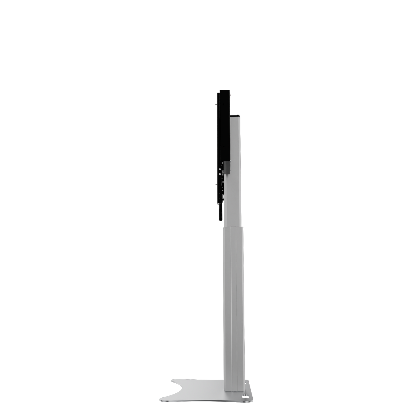 Conen RLI10070PK Height Adjustable Display And Monitor Stand, Lite Series With 70 Cm Of Vertical Travel Column Silver, Anti-collision, Floor Plate