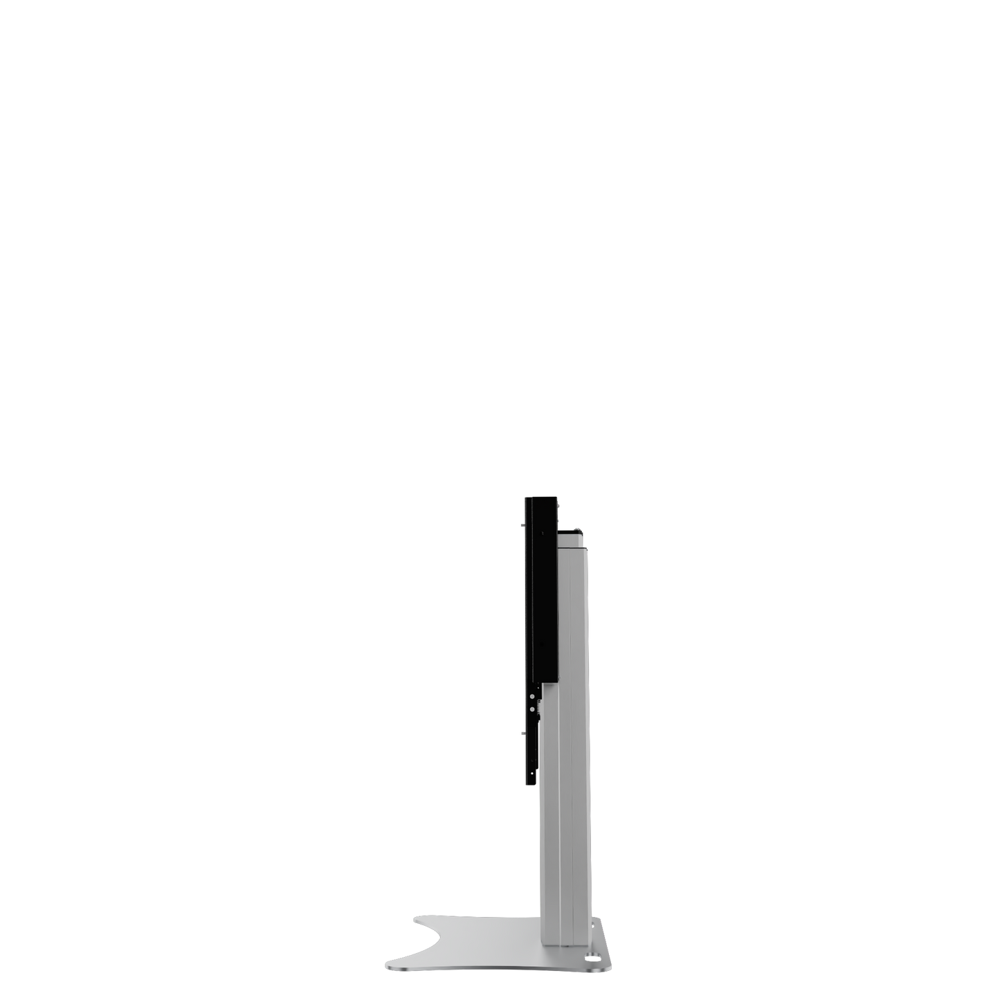 Conen RLI10070PK Height Adjustable Display And Monitor Stand, Lite Series With 70 Cm Of Vertical Travel Column Silver, Anti-collision, Floor Plate