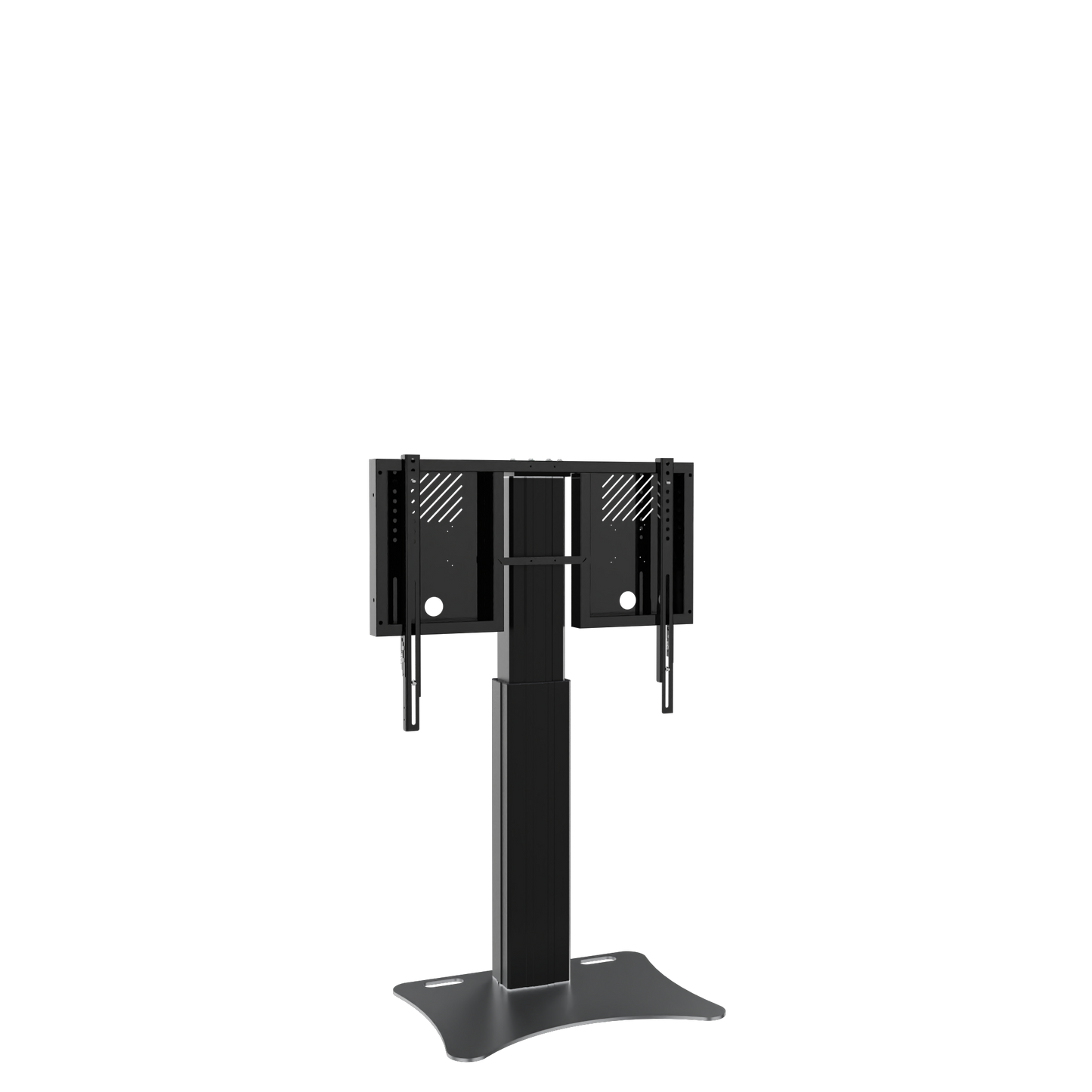Conen RLI8050PBK Height Adjustable Display And Monitor Stand, Lite Series With 50 Cm Of Vertical Travel Column Black, Anti-collision, Low Model, Floor Plate Black