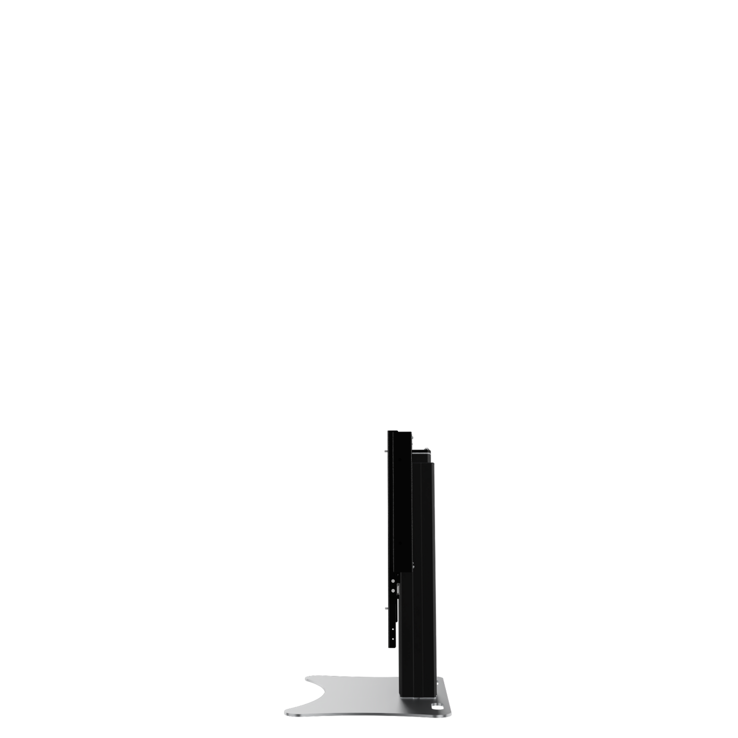 Conen RLI8050PBK Height Adjustable Display And Monitor Stand, Lite Series With 50 Cm Of Vertical Travel Column Black, Anti-collision, Low Model, Floor Plate Black