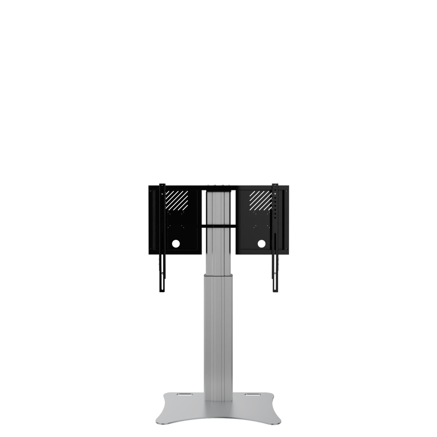 Conen RLI8050PK Height Adjustable Display And Monitor Stand, Lite Series With 50 Cm Of Vertical Travel Column Silver, Anti-collision, Low Model, Floor Plate