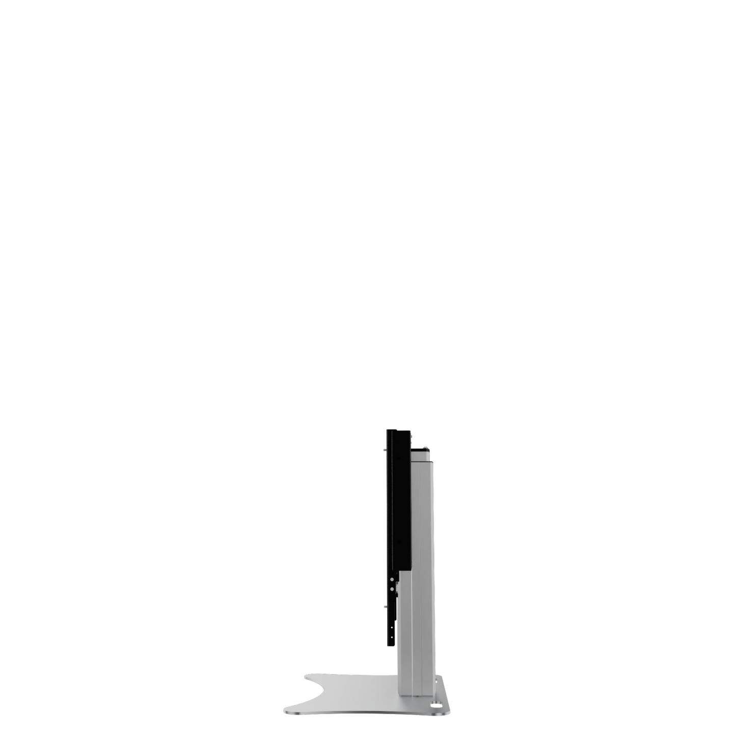 Conen RLI8050PK Height Adjustable Display And Monitor Stand, Lite Series With 50 Cm Of Vertical Travel Column Silver, Anti-collision, Low Model, Floor Plate