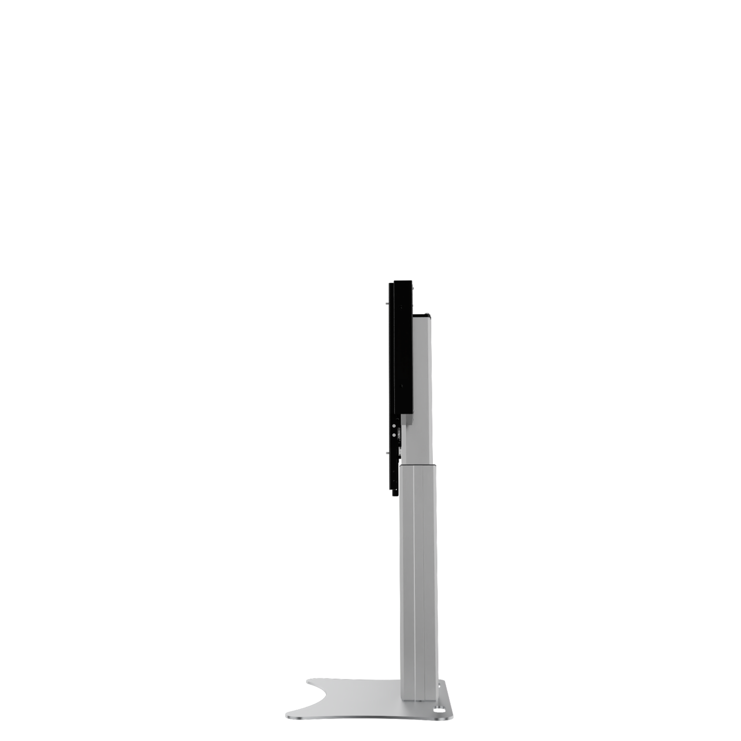 Conen RLI8050PK Height Adjustable Display And Monitor Stand, Lite Series With 50 Cm Of Vertical Travel Column Silver, Anti-collision, Low Model, Floor Plate
