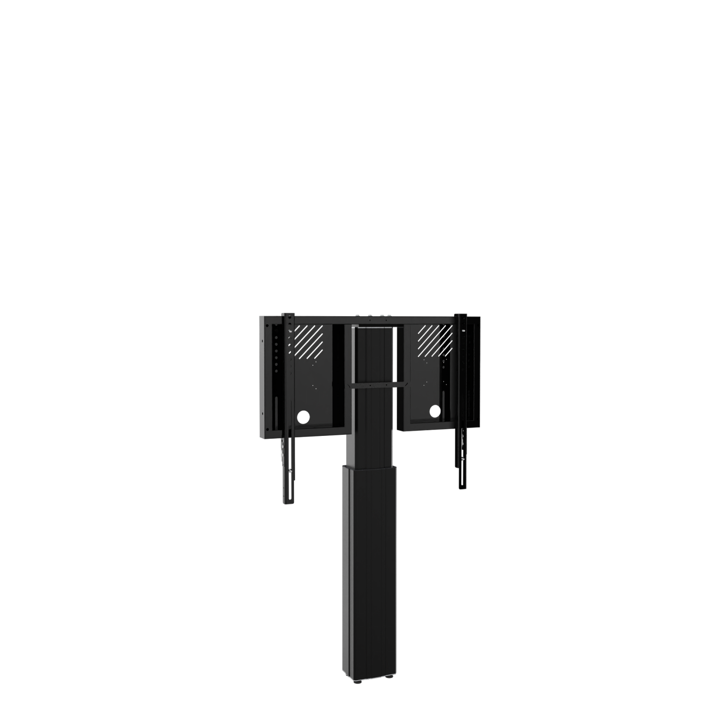 Conen RLI8050WBK Height Adjustable Monitor And Tv Wall Mount, Lite Series With 50 Cm Of Vertical Travel Column Black, Anti-collision, Low Model