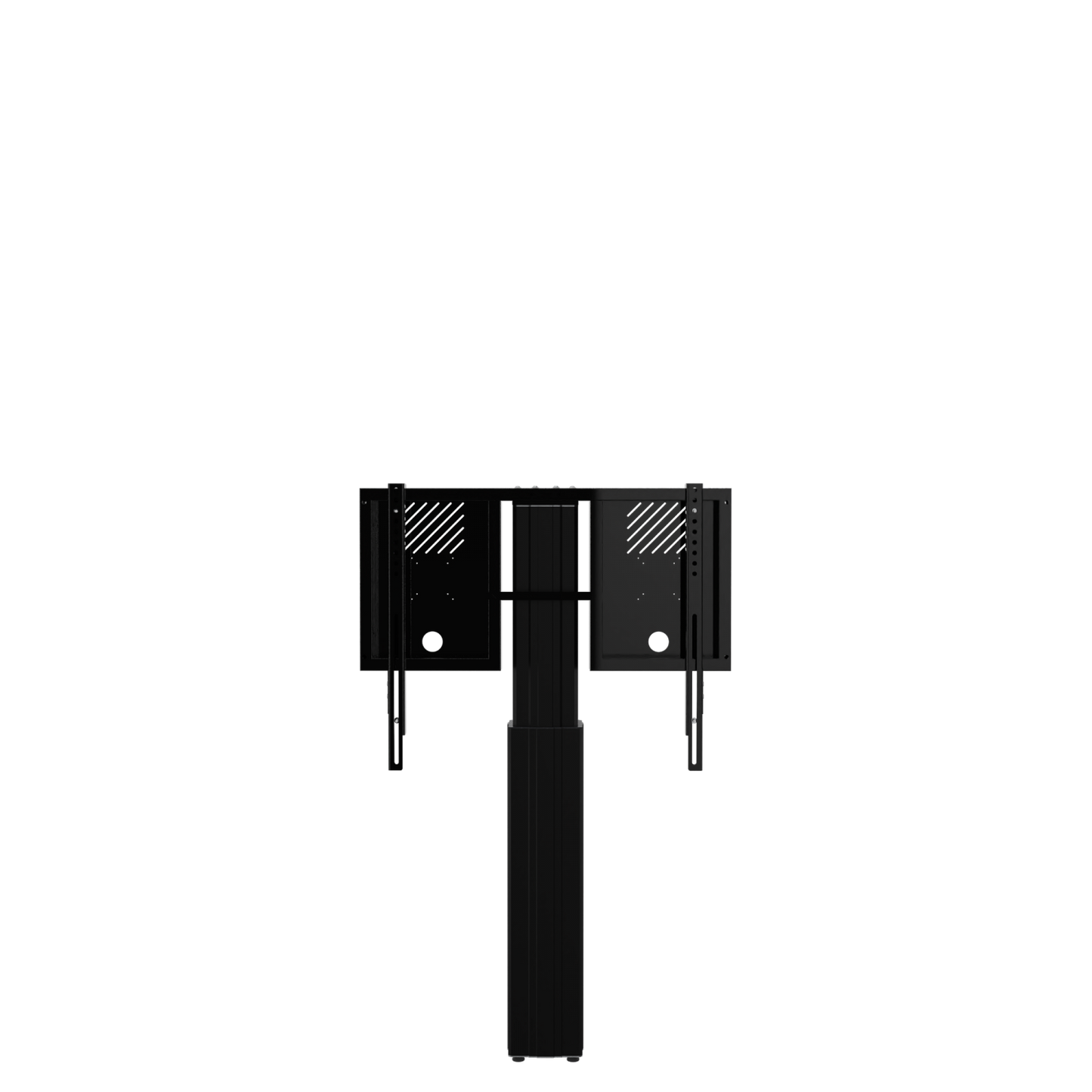Conen RLI8050WBK Height Adjustable Monitor And Tv Wall Mount, Lite Series With 50 Cm Of Vertical Travel Column Black, Anti-collision, Low Model