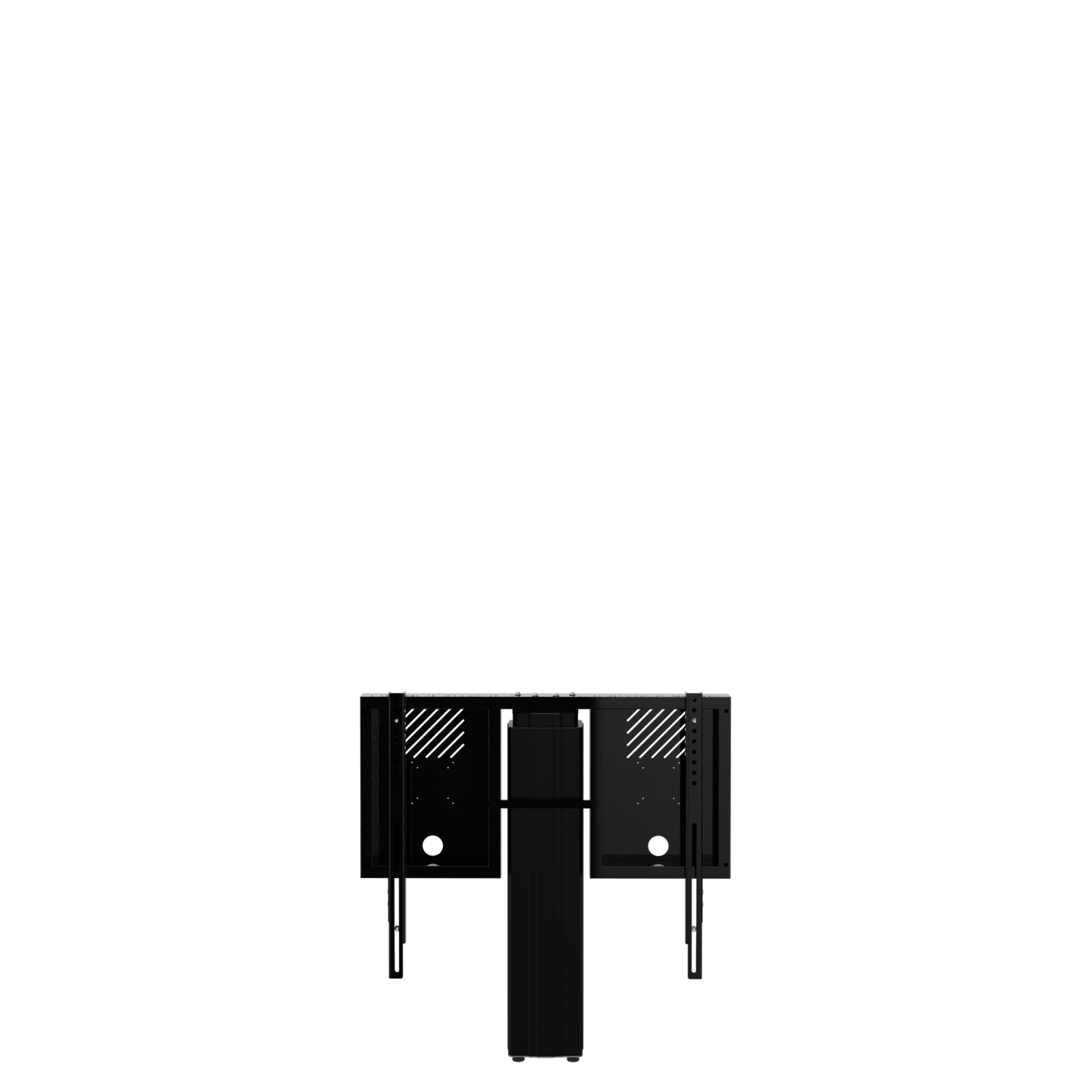 Conen RLI8050WBK Height Adjustable Monitor And Tv Wall Mount, Lite Series With 50 Cm Of Vertical Travel Column Black, Anti-collision, Low Model