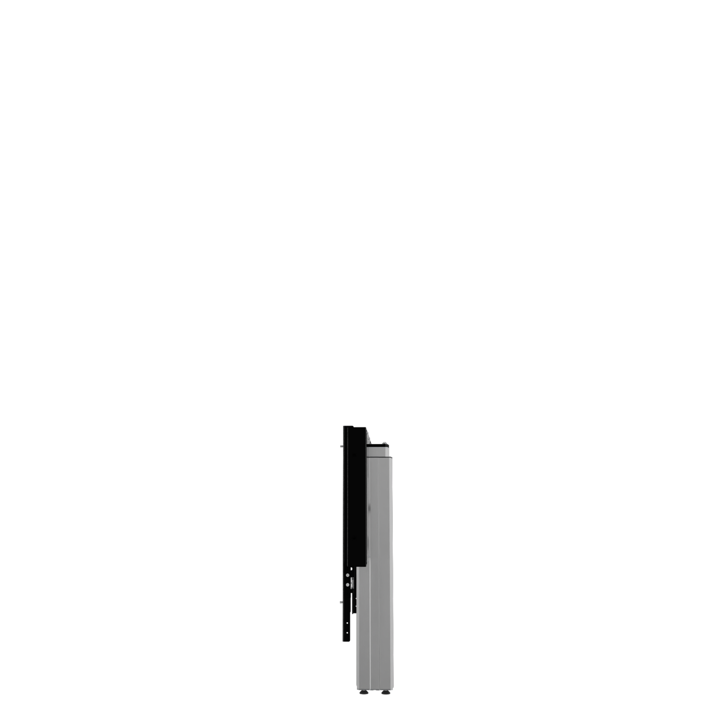 Conen RLI8050WK Height Adjustable Monitor And Tv Wall Mount, Lite Series With 50 Cm Of Vertical Travel Column Silver, Anti-collision, Low Model