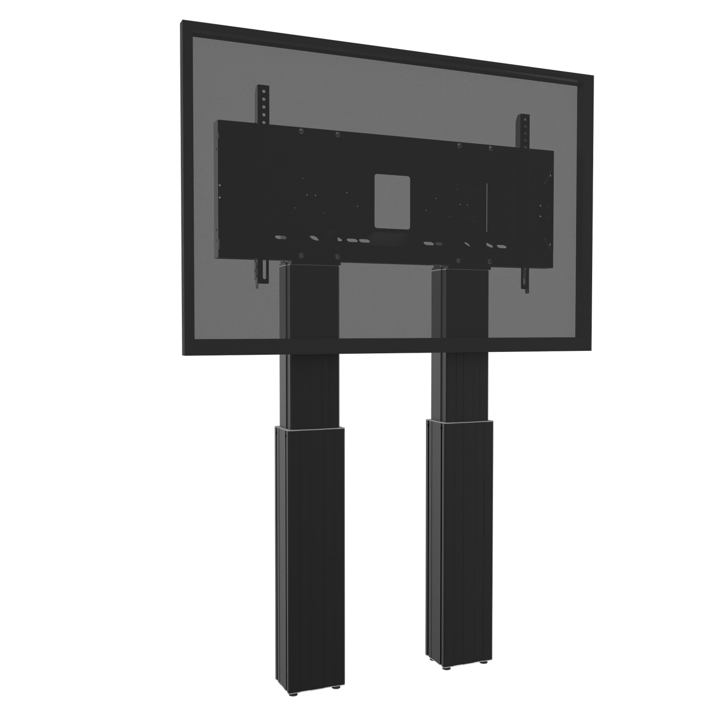 Conen SCETADWB Motorized Heavy Duty Xl Monitor Wall Mount With 50 Cm Of Vertical Travel Two Columns Black Anodized