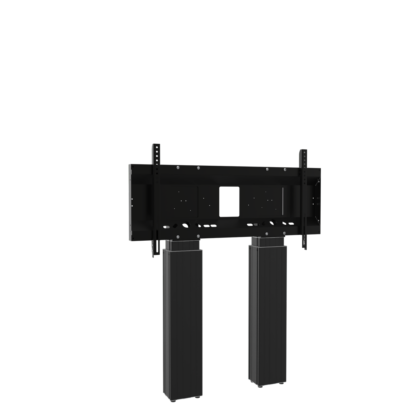 Conen SCETADWB Motorized Heavy Duty Xl Monitor Wall Mount With 50 Cm Of Vertical Travel Two Columns Black Anodized