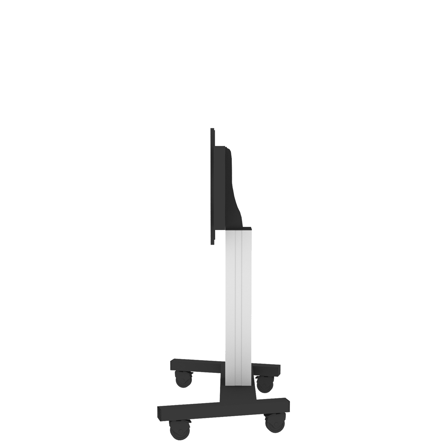 Conen SCETANHVV TV Cart, Monitor Cart With Display Mount, Center Of Display 131 Cm Column Silver Anodized, Fixed Height, V-stand