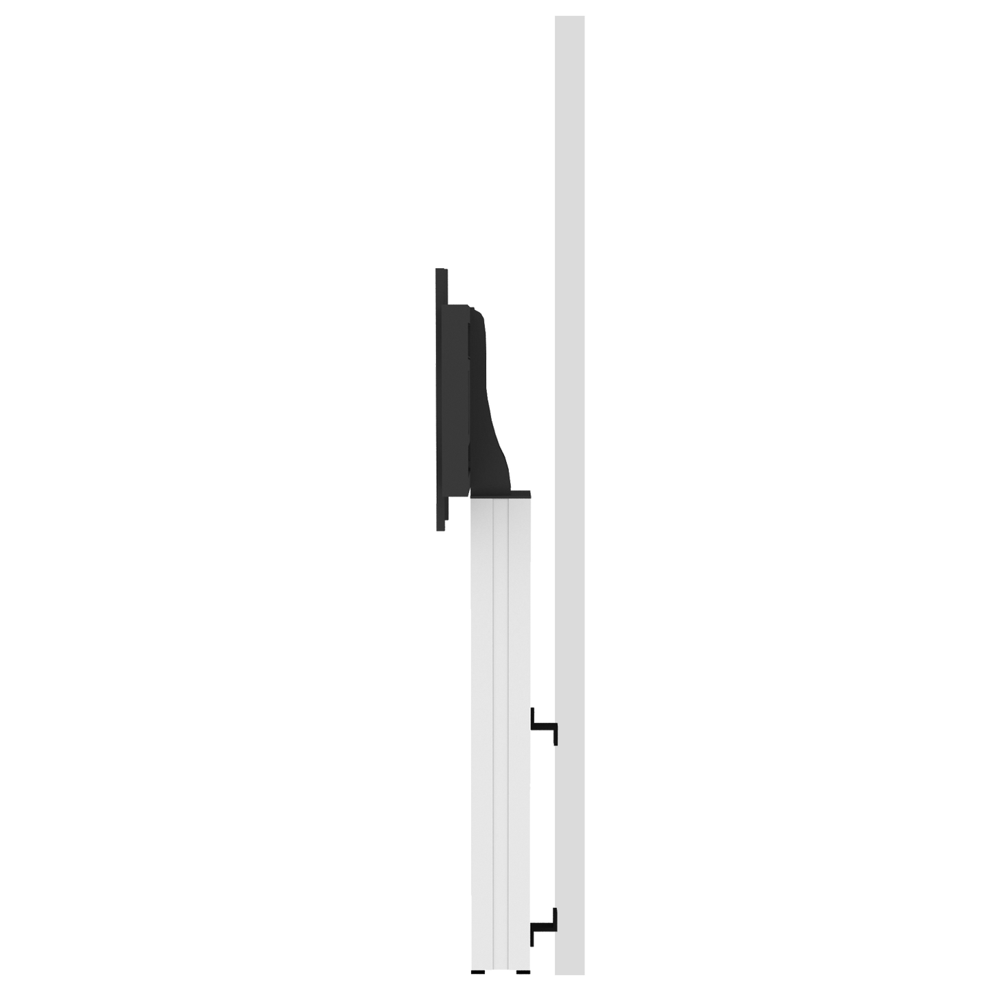 Conen SCETANHVW12 Tv And Monitor Wall Mount, Center Of Display 142 Cm Column Silver Anodized, Fixed Height