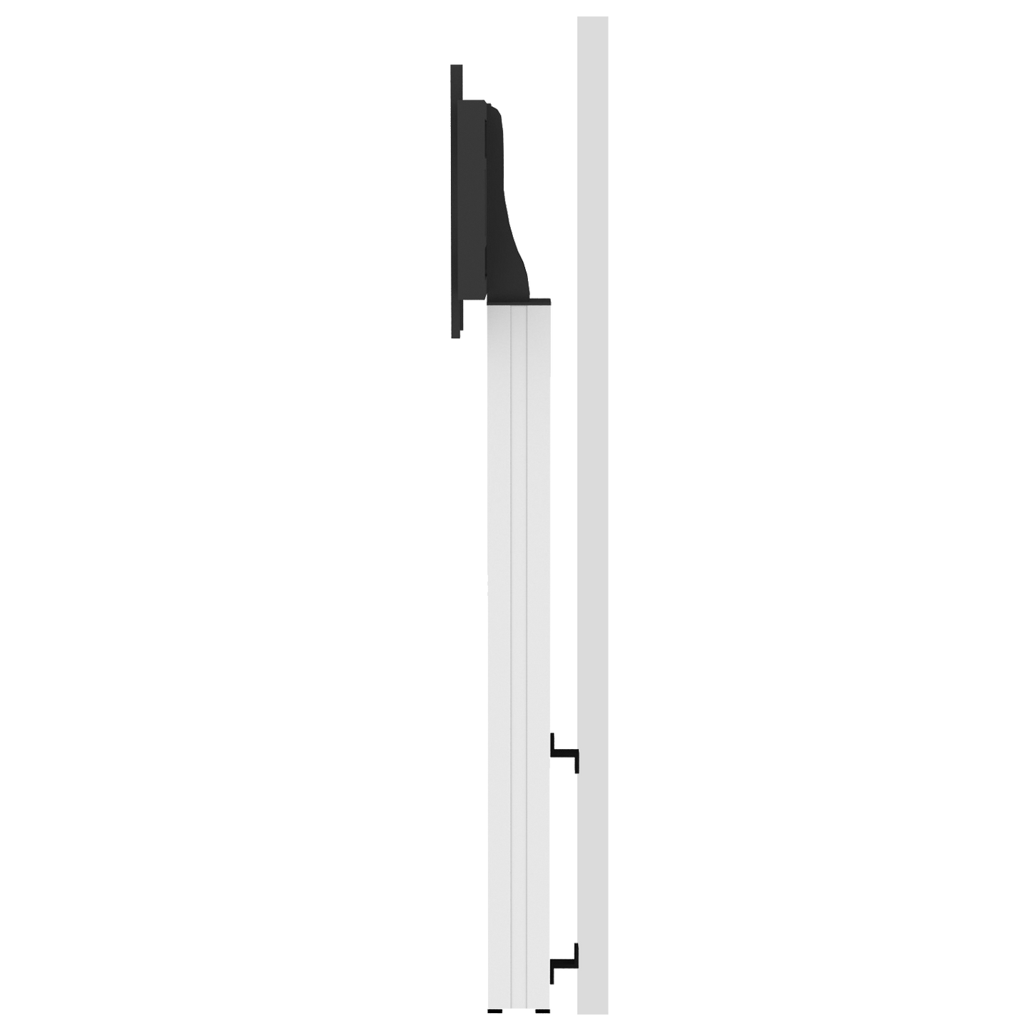 Conen SCETANHVW17 TV And Monitor Wall Mount, Center Of Display 192 Cm Column Silver Anodized, Fixed Height
