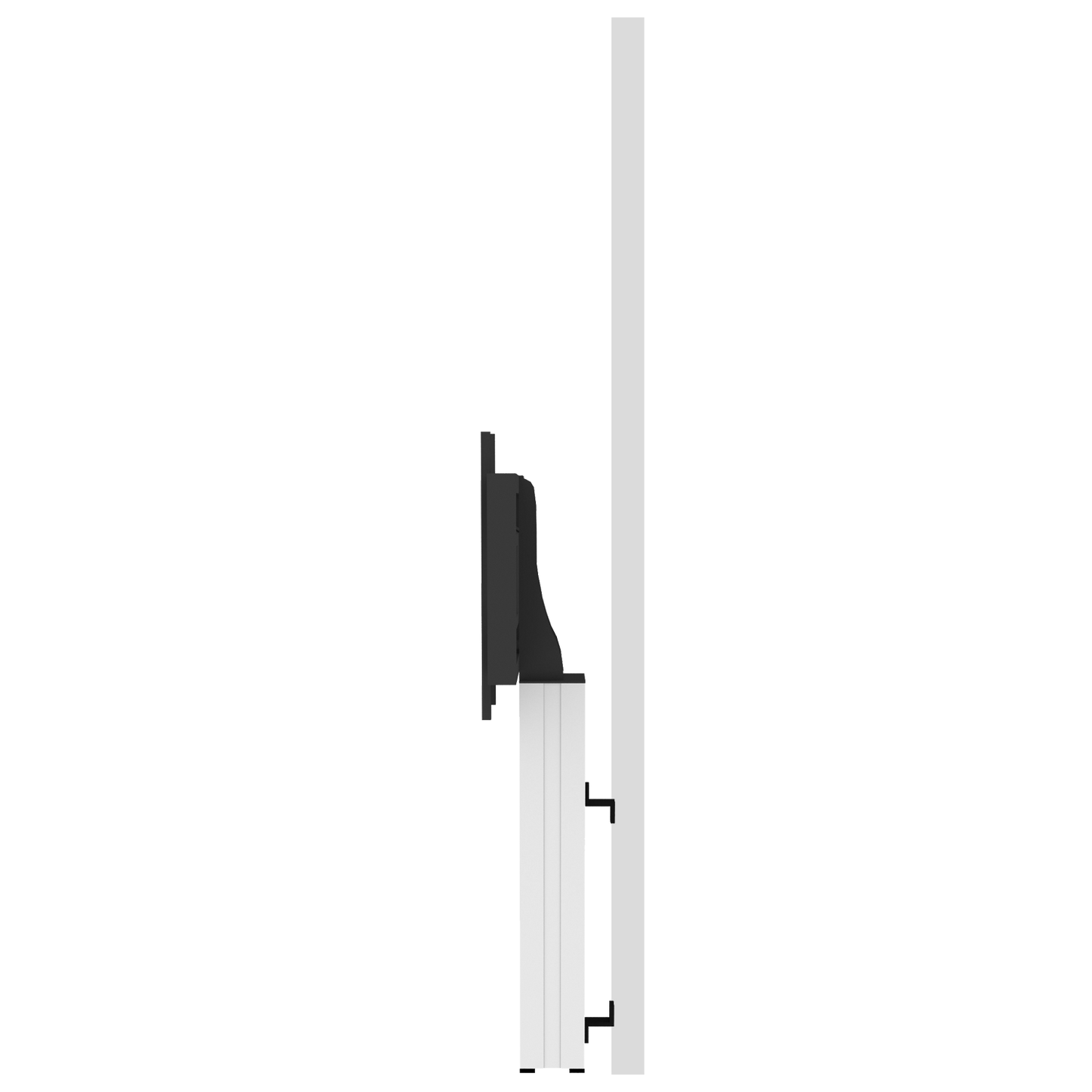 Conen SCETANHVW Tv And Monitor Wall Mount, Center Of Display 115 Cm Column Silver Anodized, Fixed Height