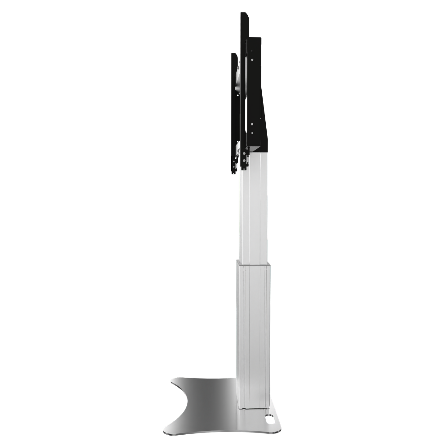 Conen SCETAPL Motorized Display Stand With 50 Cm Of Vertical Travel Column Silver Anodized, Center Of Display 98,8 - 148,8 Cm, Floor Plate