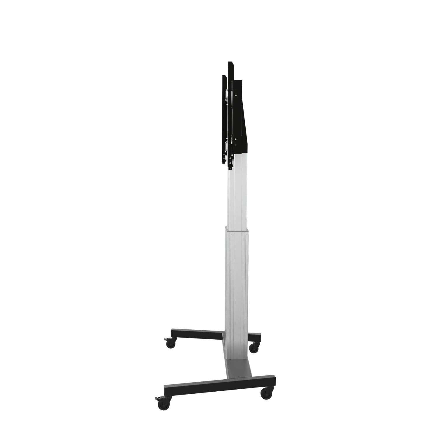 Conen SCETAVXL Motorized Mobile Flat Screen Tv Cart, 50 Cm Of Vertical Travel Column Silver Anodized, V-style Base