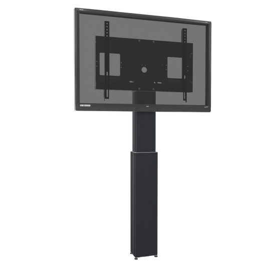 Conen SCETAWB Motorized Display Wall Mount, 50 Cm Of Vertical Travel Column Black Anodized, Center Of Display 121,5 - 171,5 Cm