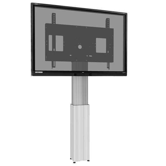 Conen SCETAWL Motorized Monitor Wall Mount, 50 Cm Of Vertical Travel Column Silver Anodized, Center Of Display 99,5 - 149,5 Cm