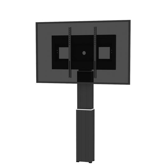 Conen SCETAWLB Motorized Monitor Wall Mount, 50 Cm Of Vertical Travel Column Black Anodized, Center Of Display 99,5 - 149,5 Cm
