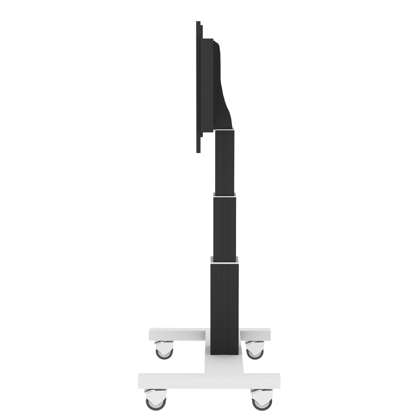 Conen SCEXL3535B Motorized Mobile Xl Flat Screen Tv & Monitor Cart, 70 Cm Of Vertical Travel Column Black Anodized, H-style Base