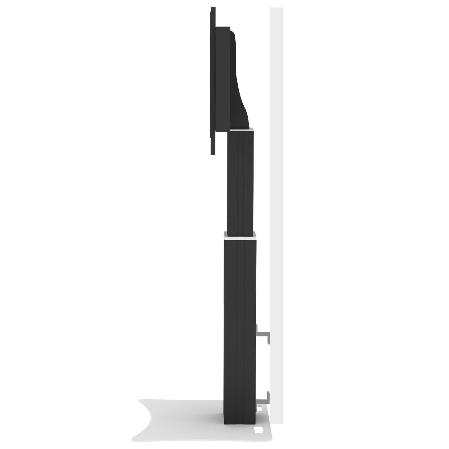 Conen SCEXLPB Motorized Xl Display Mount & Monitor Stand, 50 Cm Of Vertical Travel Column Black Anodized, Center Of Display 121 - 171 Cm, Floor Plate