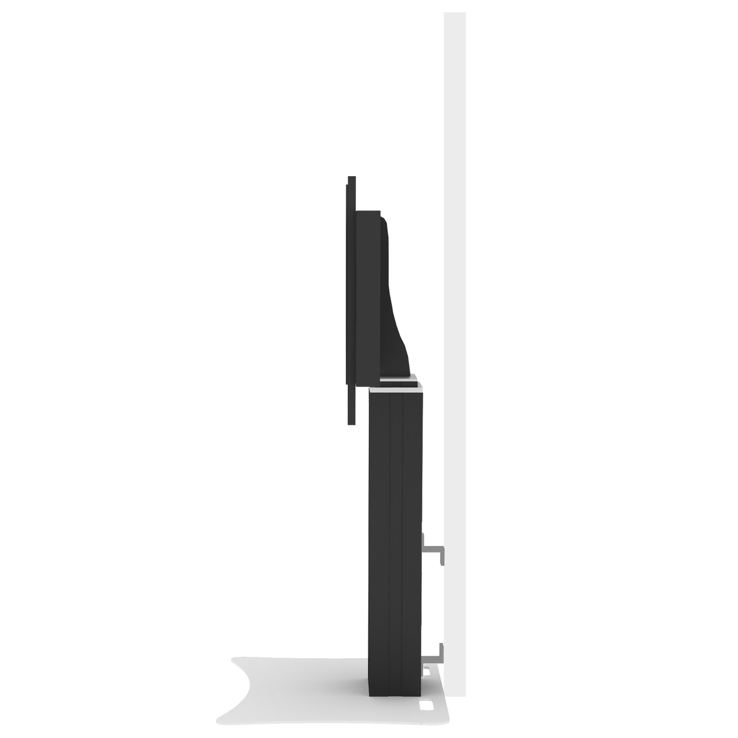 Conen SCEXLPB Motorized Xl Display Mount & Monitor Stand, 50 Cm Of Vertical Travel Column Black Anodized, Center Of Display 121 - 171 Cm, Floor Plate