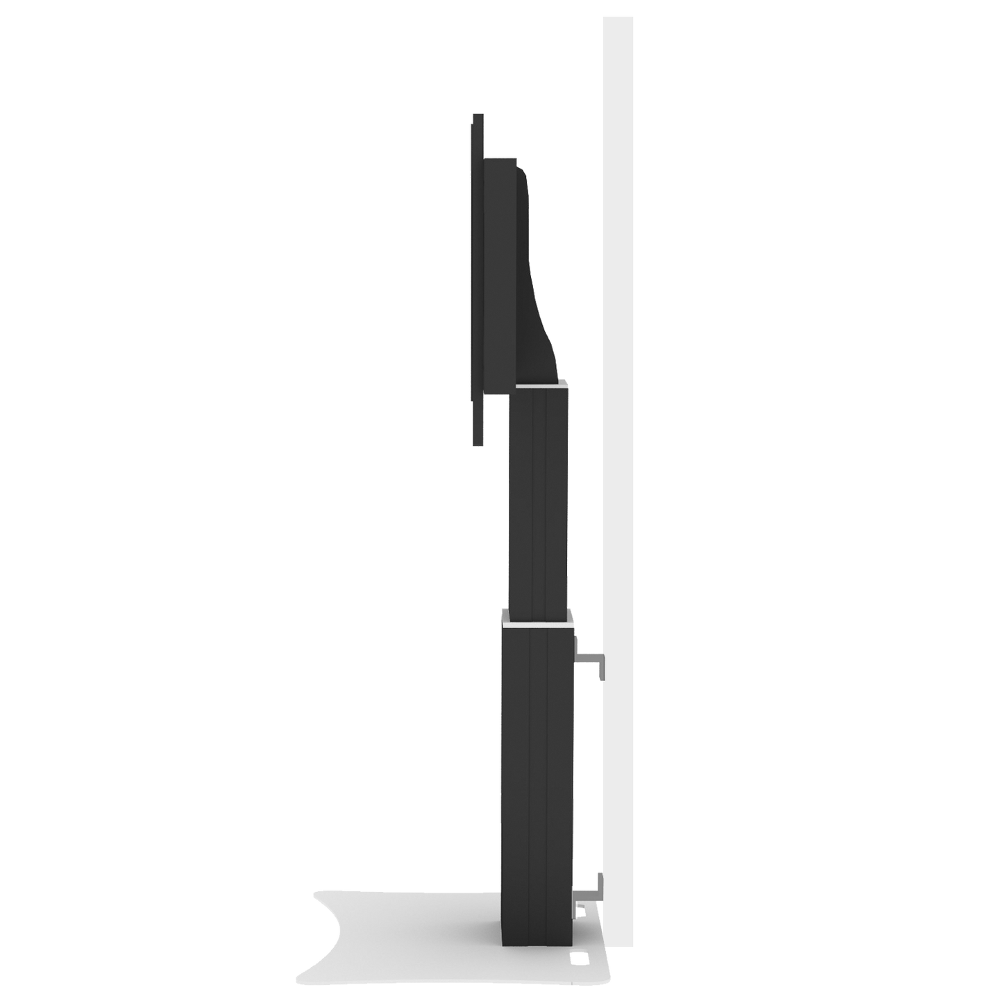 Conen SCEXLPLB Motorized Xl Display Mount & Monitor Stand, 50 Cm Of Vertical Travel Column Black Anodized, Center Of Display 99 - 149 Cm, Floor Plate