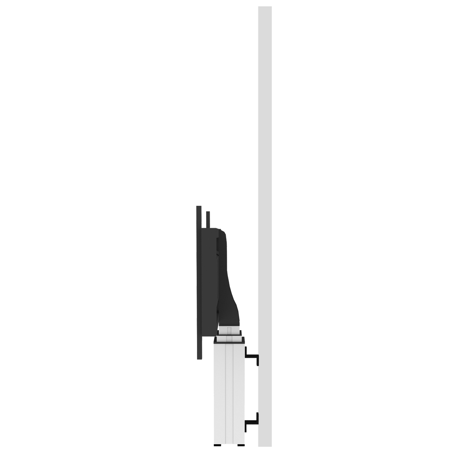Conen SCEXLW3535 Motorized Xl Monitor Wall Mount, 70 Cm Of Vertical Travel Column Silver Anodized