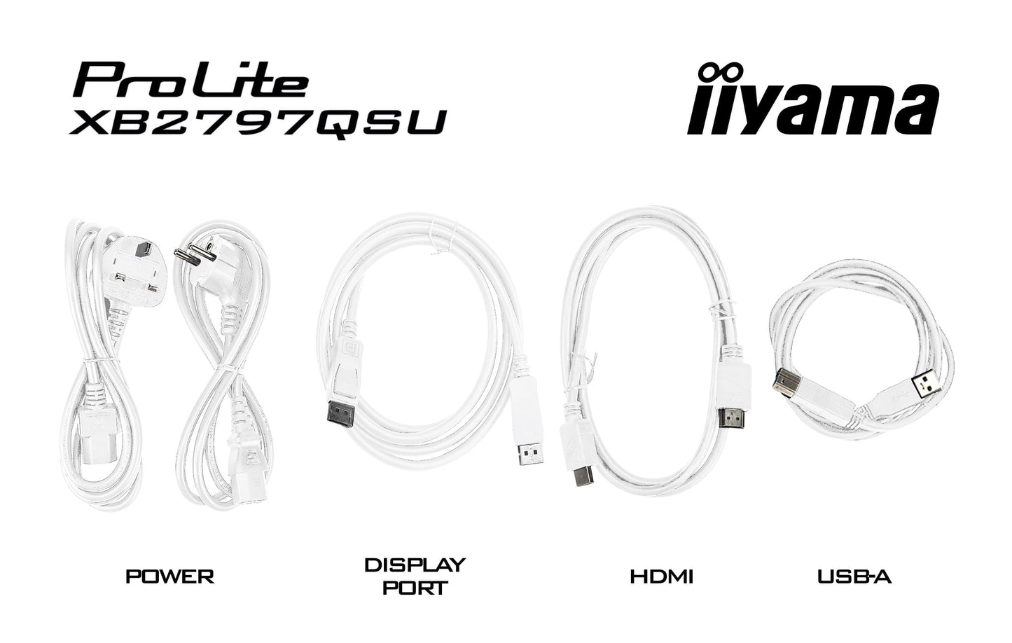 iiyama ProLite XB2797QSU-W1 computer monitor 68.6 cm (27") 2560 x 1440 pixels Quad HD LED White