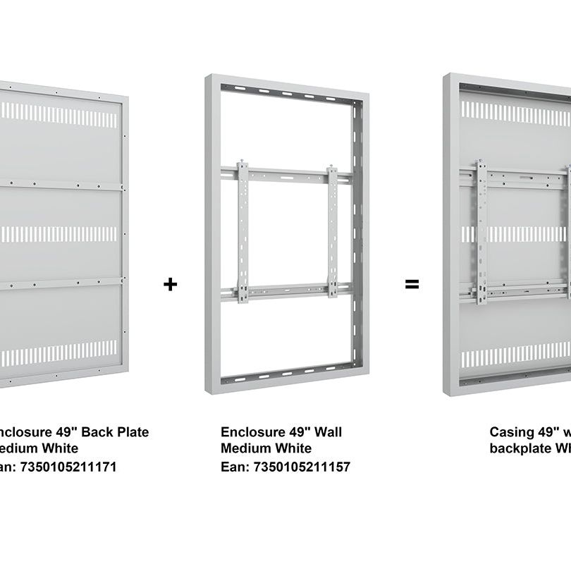 Multibrackets M Pro Series - Enclosure 49" Back Plate Medium White