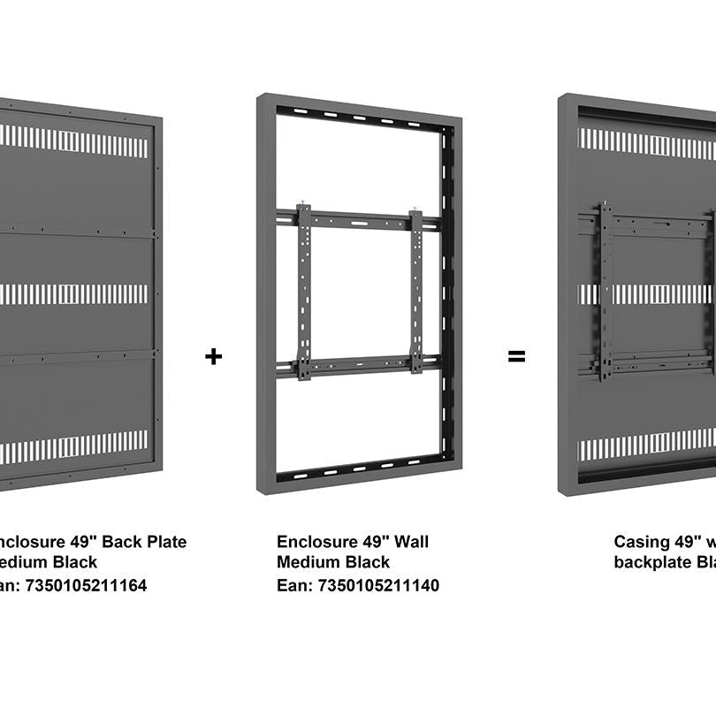 Multibrackets M Pro Series - Enclosure 49" Back Plate Medium Black