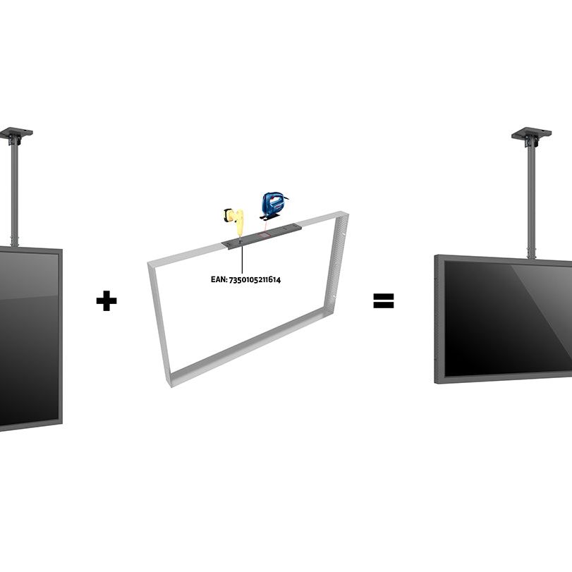 Multibrackets M Pro Series - Landscape Installation Template Black