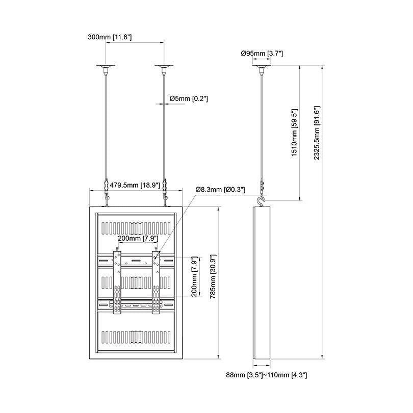 Multibrackets M Pro Series - Enclosure 32" Wire Small Black